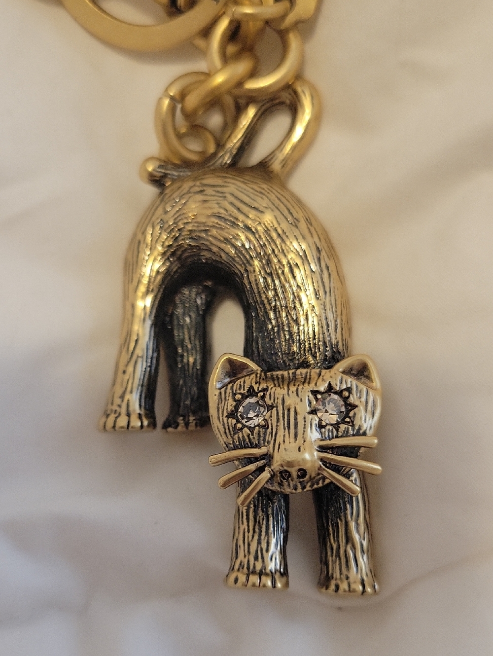 NWOT Coach Cat Charm Keychain - Picture 6 of 8